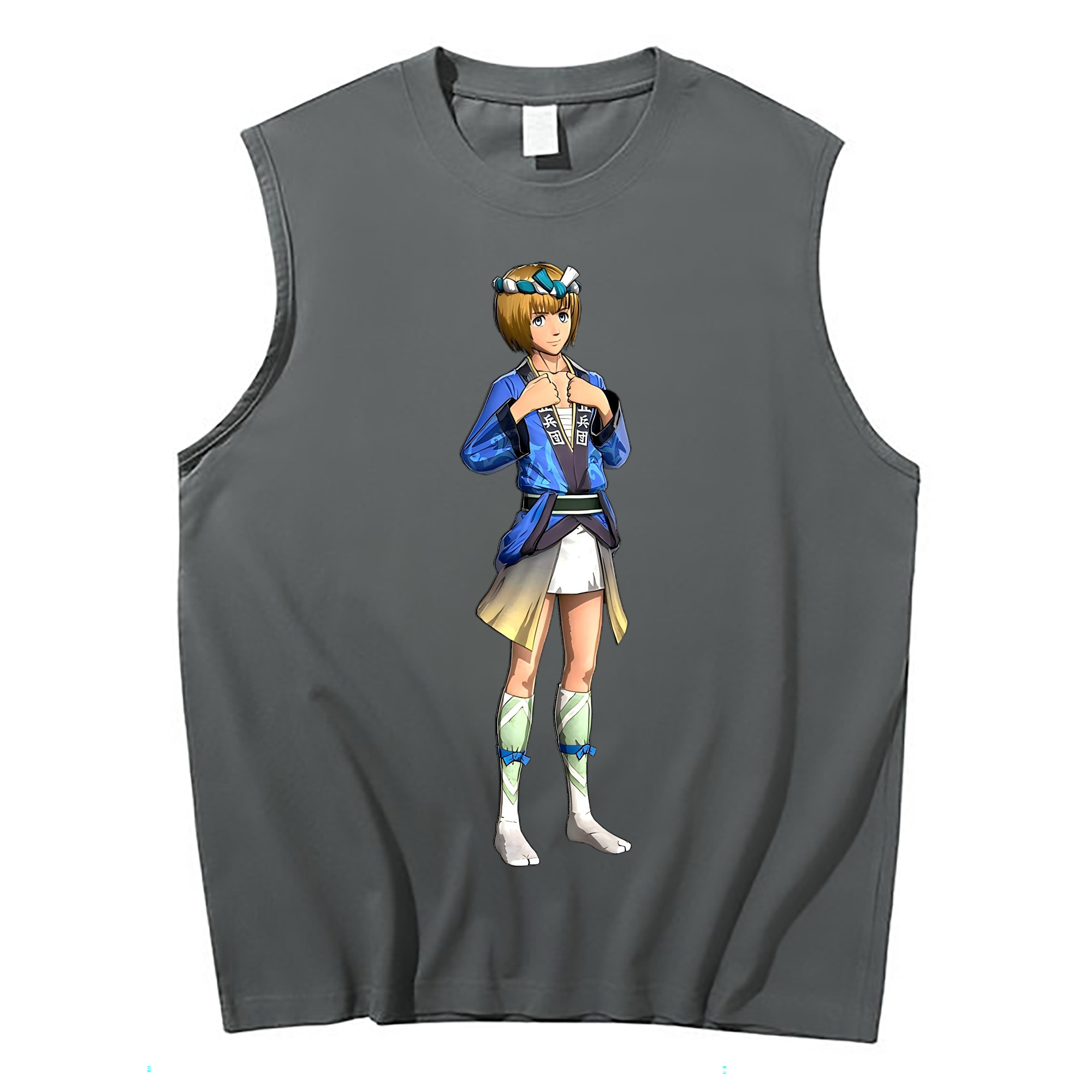 （画像用） 進撃の巨人 アルミン·アルレルト Attack on Titan Armin Arlert コットン100％タンクトップ（フロントプリント）
